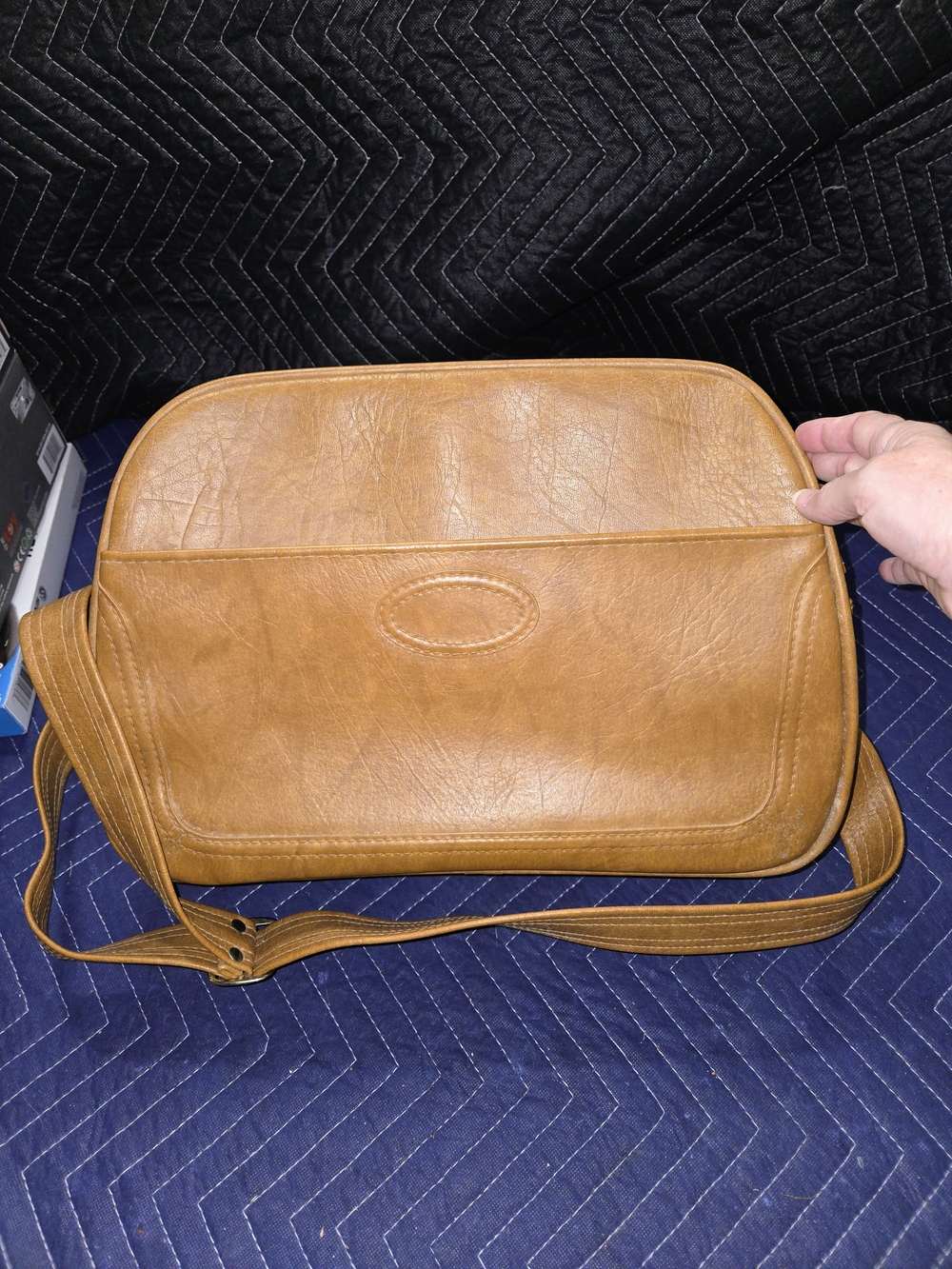 Samsonite Scandia Tan Faux Leather Travel Shoulder Bag